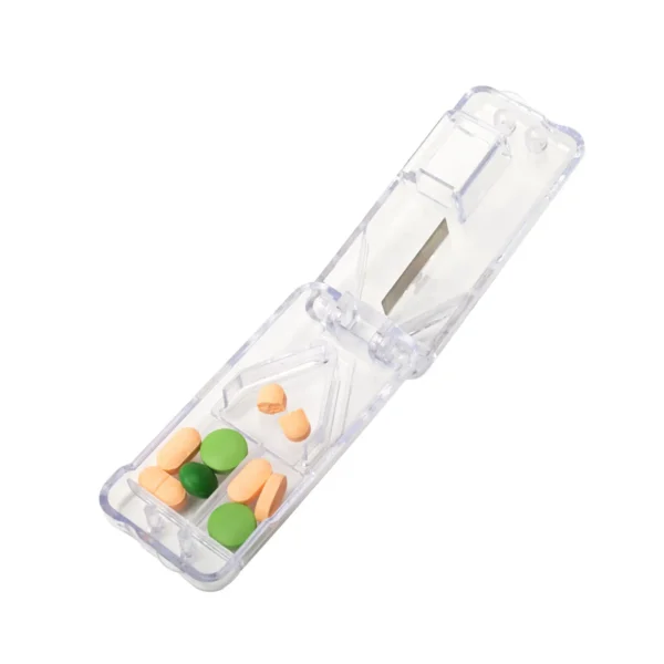 Pill Cutter and Splitter with Dispenser, Cuts Pills, Vitamins, Tablets (8)