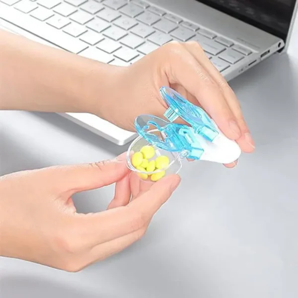 Pill Picker Pill Punch for Seniors Pill Divider with Storage Compartment (4)