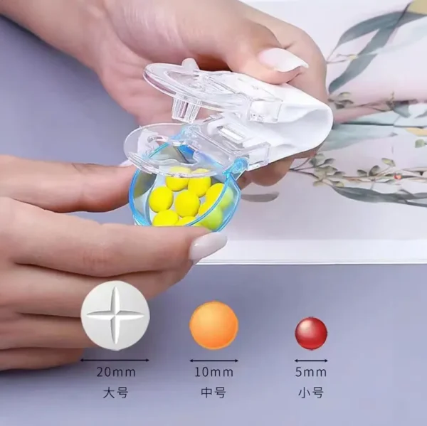 Pill Picker Pill Punch for Seniors Pill Divider with Storage Compartment (6)