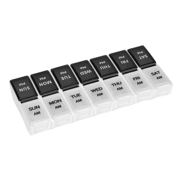 Portable 7 Day Pill Box with AMPM Compartments (3)