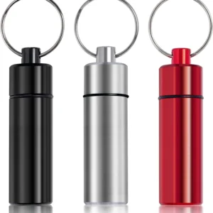 Portable Aluminum Keychain Pill Box (4)