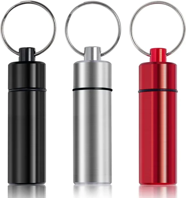 Portable Aluminum Keychain Pill Box (4)