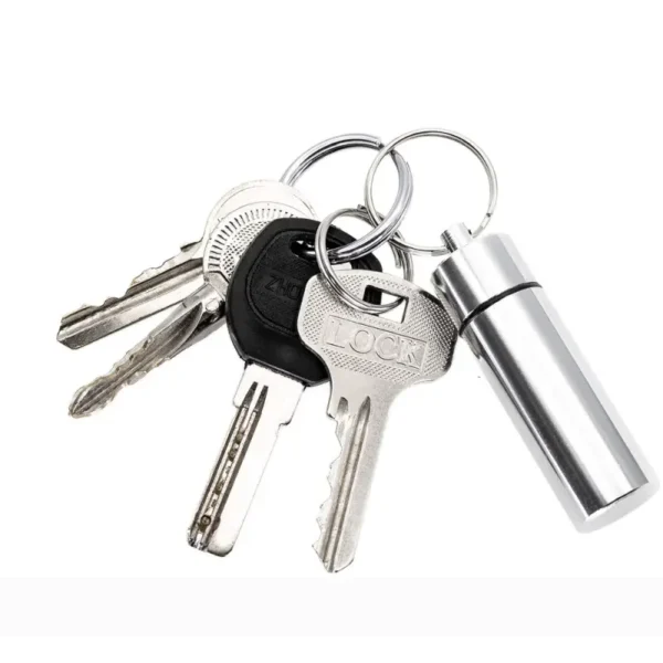 Portable Aluminum Keychain Pill Box (8)