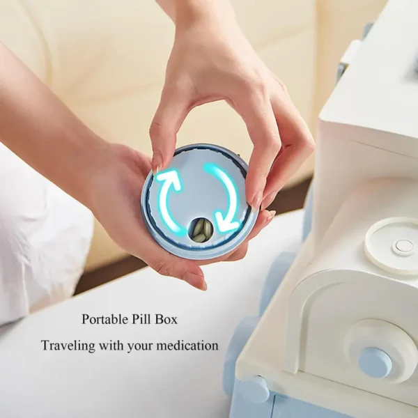 Portable Large Capacity Portable Storage Box for Household Medicine Storage Box, Equipped with Daily Pill Organizer (1)