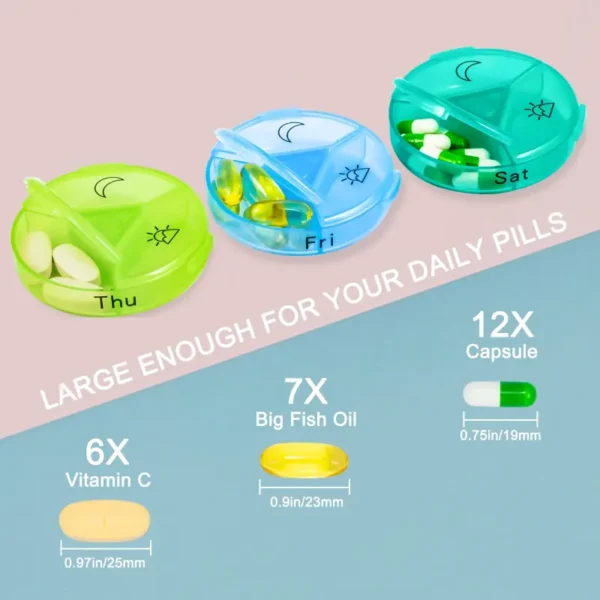 Portable Weekly Pill Box (3)