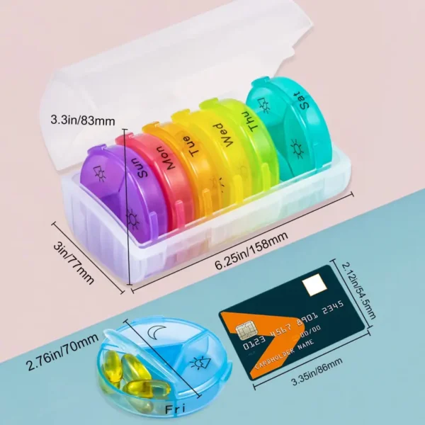 Portable Weekly Pill Box (9)