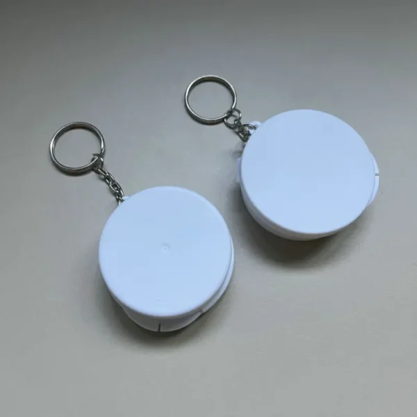 Round Portable Pill Box with Keychain (3)