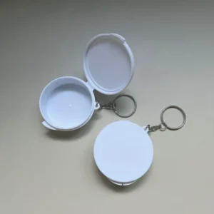Round Portable Pill Box with Keychain (4)