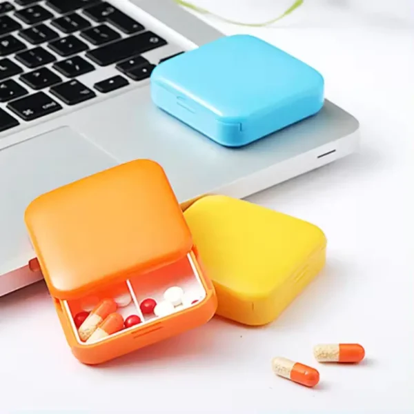 Travel Pill Organizer 2 Grids Push Pull Style (10)
