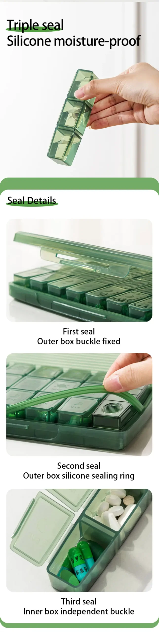 Travel Wholesale Plastic 7 Day Pill Box Case Medicine Case 21 Compartments Pill Box With Pill Cutter (3) Travel Wholesale Plastic 7 Day Pill Box Case Medicine Case 21 Compartments Pill Box With Pill Cutter (3)