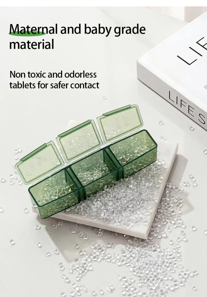 Travel Wholesale Plastic 7 Day Pill Box Case Medicine Case 21 Compartments Pill Box With Pill Cutter (5)