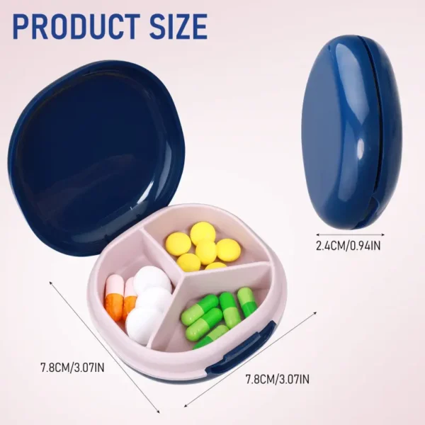 Waterproof 3 Compartment Travel Pill Box (1)