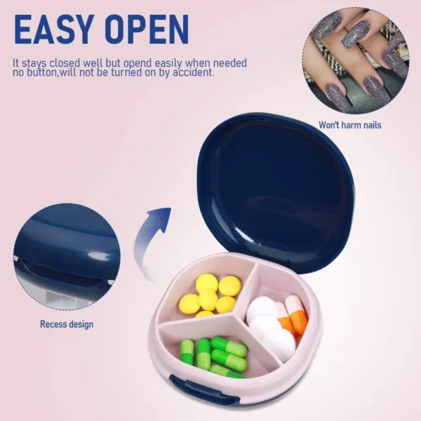 Waterproof 3 Compartment Travel Pill Box (6)
