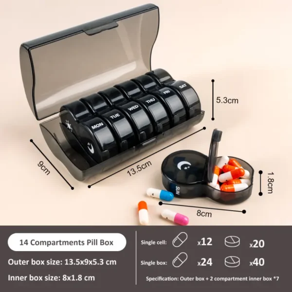 Weekly AM PM Pill Organizer (2)