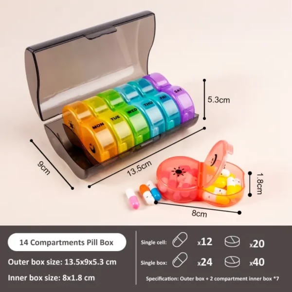 Weekly AM PM Pill Organizer (4)