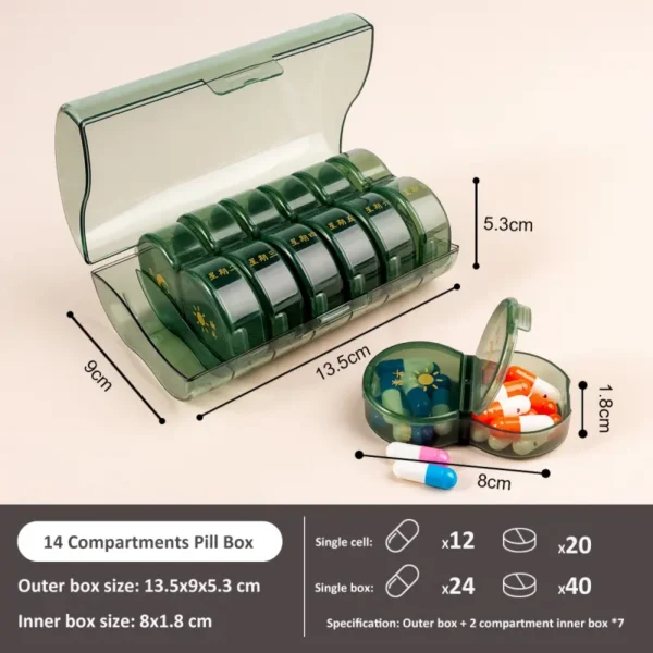 Weekly AM PM Pill Organizer (5)