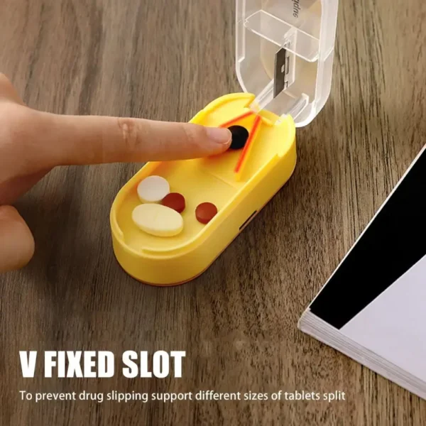 Wholesale Medicine Pill Cutter Box Portable Pill Grinder Splitter with Storage Case (18)