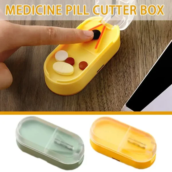 Wholesale Medicine Pill Cutter Box Portable Pill Grinder Splitter with Storage Case (23)