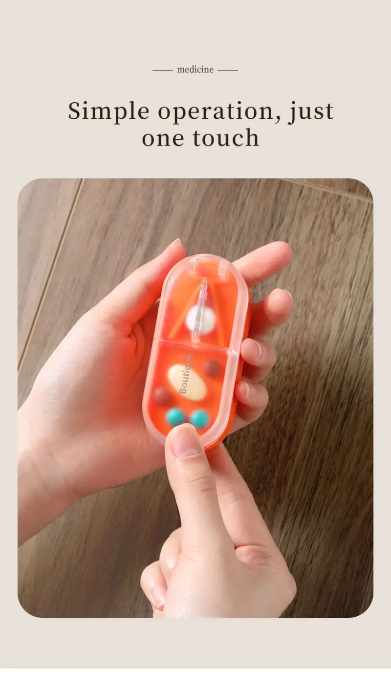 Wholesale Medicine Pill Cutter Box Portable Pill Grinder Splitter with Storage Case (4)