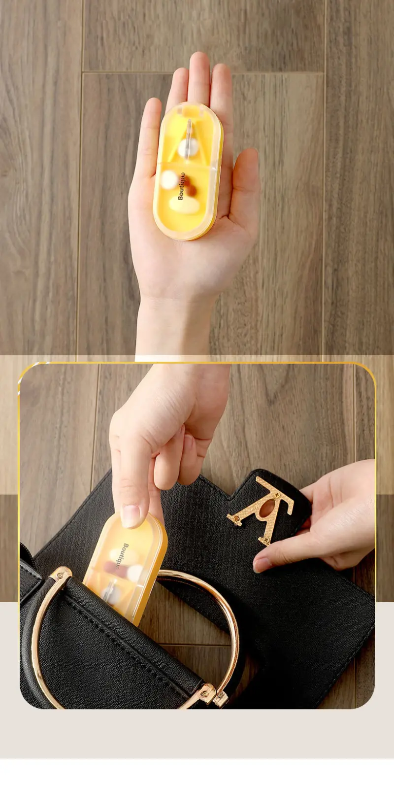 Wholesale Medicine Pill Cutter Box Portable Pill Grinder Splitter with Storage Case (7)