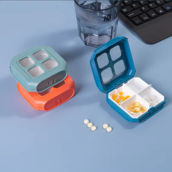 Wholesale Moisture proof Pill Box Portable Mini Model Sealed Pill Box Small Pill Storage Box (1) (2)
