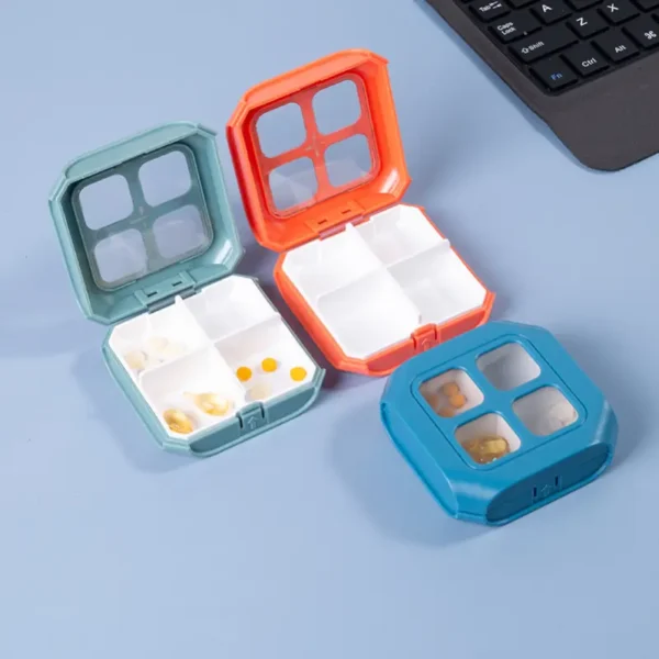 Wholesale Moisture proof Pill Box Portable Mini Model Sealed Pill Box Small Pill Storage Box (5)