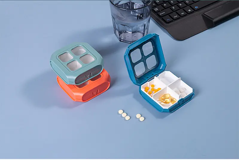 Wholesale Moisture proof Pill Box Portable Mini Model Sealed Pill Box Small Pill Storage Box (6)