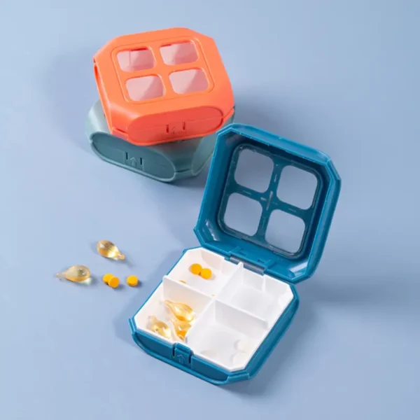 Wholesale Moisture proof Pill Box Portable Mini Model Sealed Pill Box Small Pill Storage Box (6)