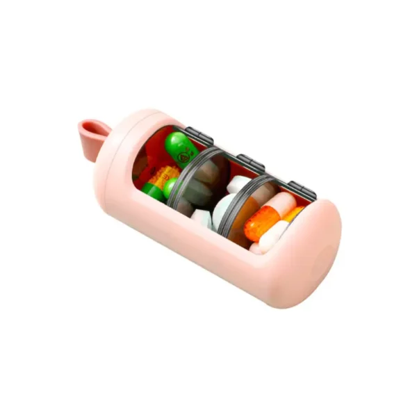 Wholesale New Keychain Pill Case Mini Plastic Keychain Pill Box (2)