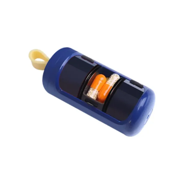 Wholesale New Keychain Pill Case Mini Plastic Keychain Pill Box (4)
