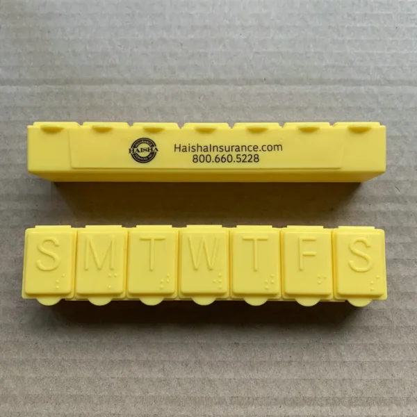 Wholesale Weekly 7 Days Pill Organizer Sliver 7 Compartments Plastic Pill Box (5)