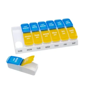 Wholesale Weekly Removable Pill Box Case 7 Days 14 Compartments Plastic Pill Box (2)