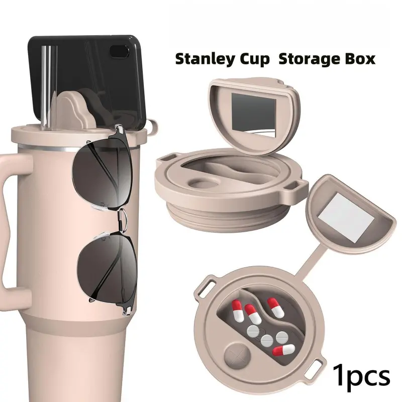 2 in 1 Pill Box with Foldable Water Cup BS1351J (1)