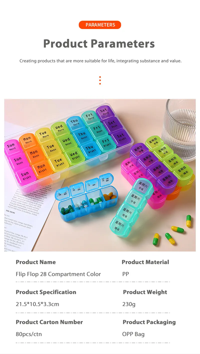 7 Day Pill Organizer 4 Times a Day BS1310J (3)