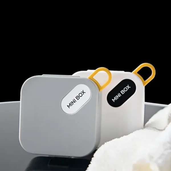 Mini Portable Round Pill Box with Lanyard (5)