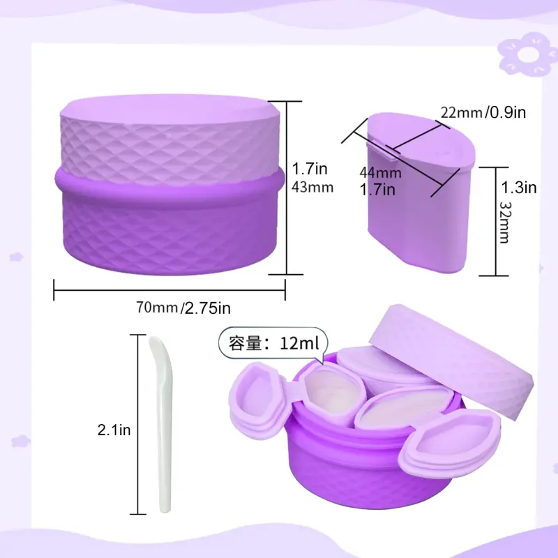 Multi Use Travel Pill Organizer with Cream Container (2)