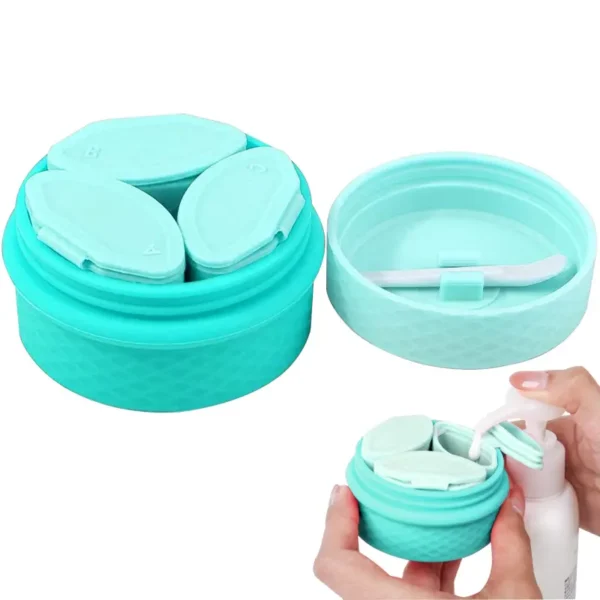 Multi Use Travel Pill Organizer with Cream Container (2)