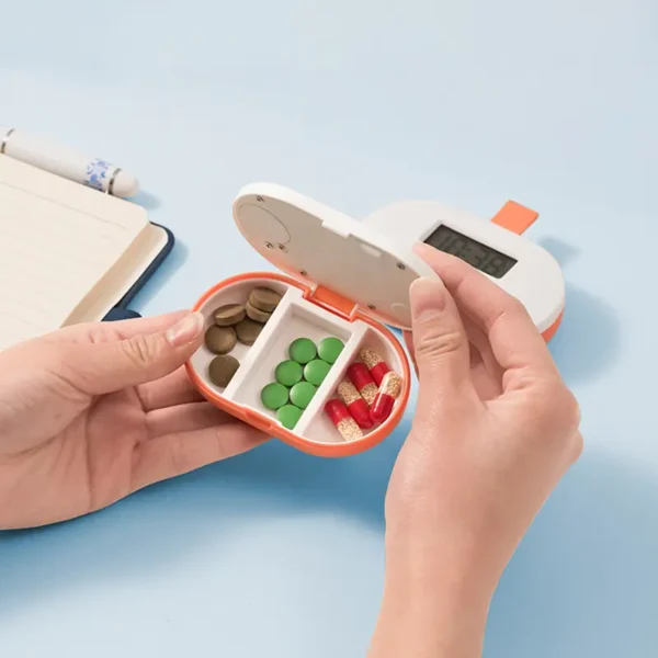 Pill Organizer Case with Timer (10)