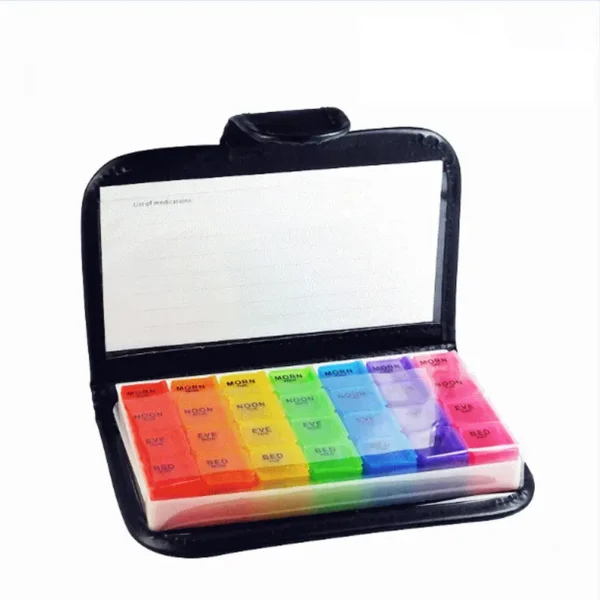 Pill Organizer with PU Leather Travel Case BS0268J (1)