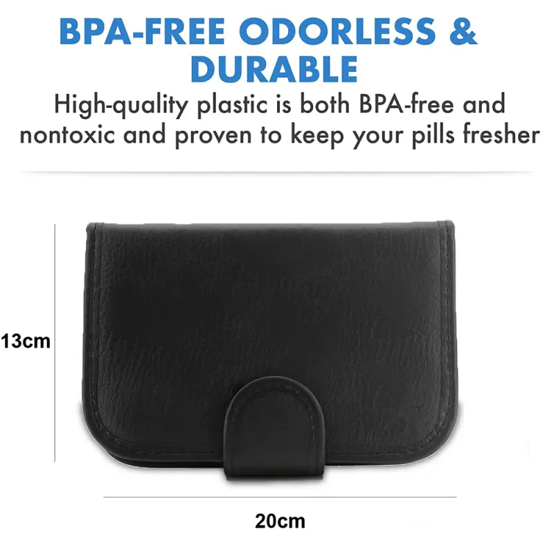 Pill Organizer with PU Leather Travel Case BS0268J (2)