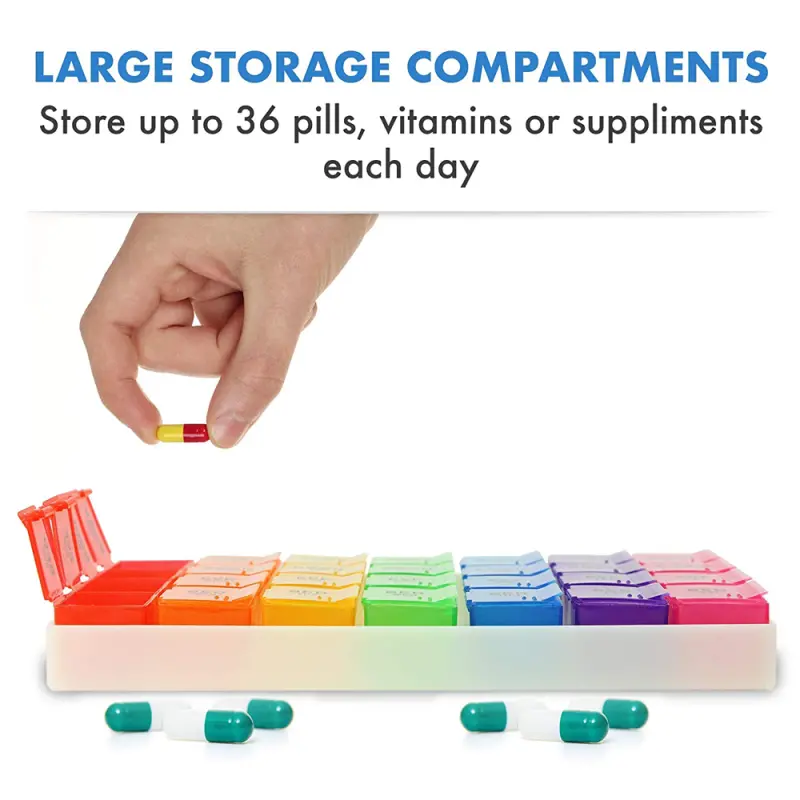 Pill Organizer with PU Leather Travel Case BS0268J (3)