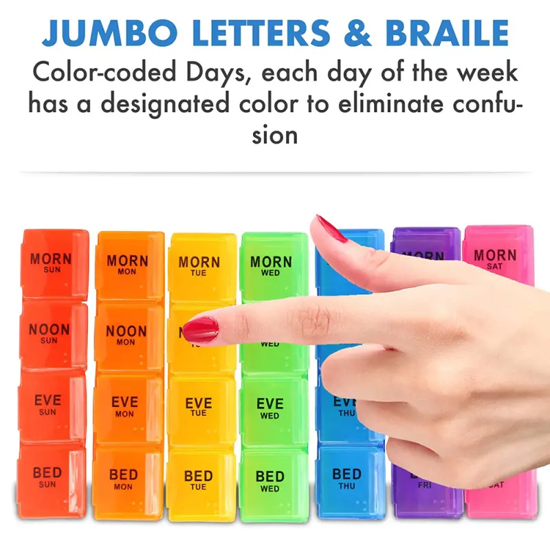 Pill Organizer with PU Leather Travel Case BS0268J (4)