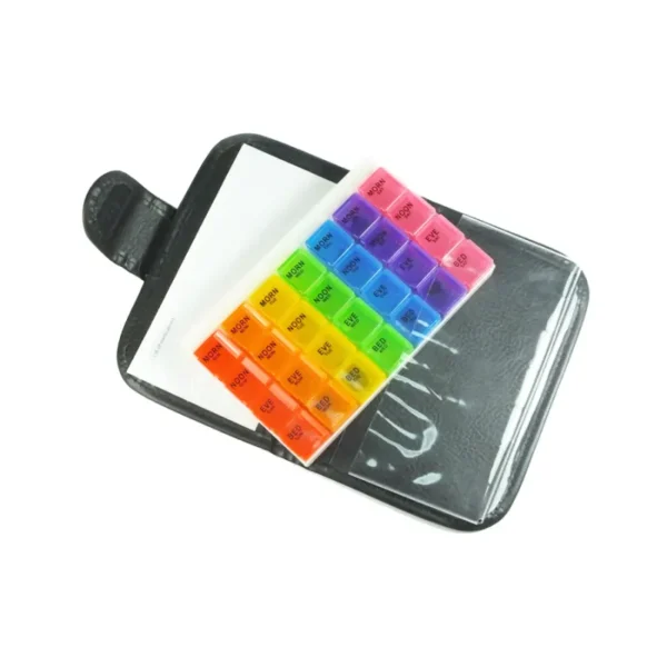 Pill Organizer with PU Leather Travel Case BS0268J (4)