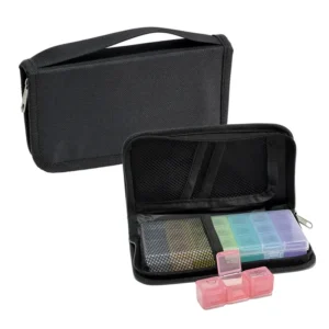 Portable Weekly Pill Organizer with 21 Compartments and Zipper Case (1)