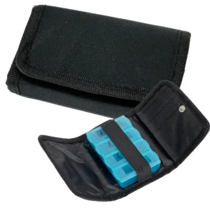Portable Weekly Pill Organizer with 8 Compartments (1)