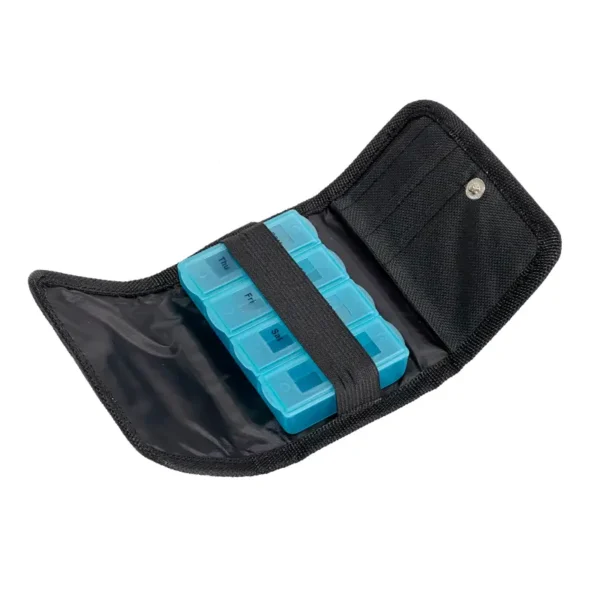 Portable Weekly Pill Organizer with 8 Compartments (3)