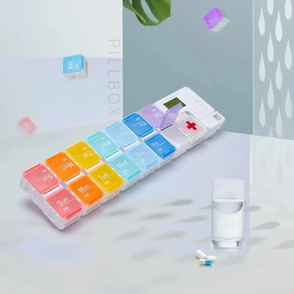 Weekly Pill Cases Organizers with Timer Reminder (1)