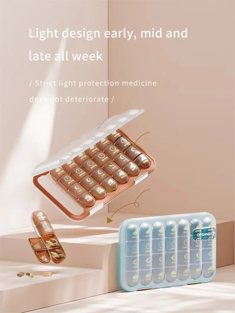 21 28 Compartment Medication Box BS1376J (4)