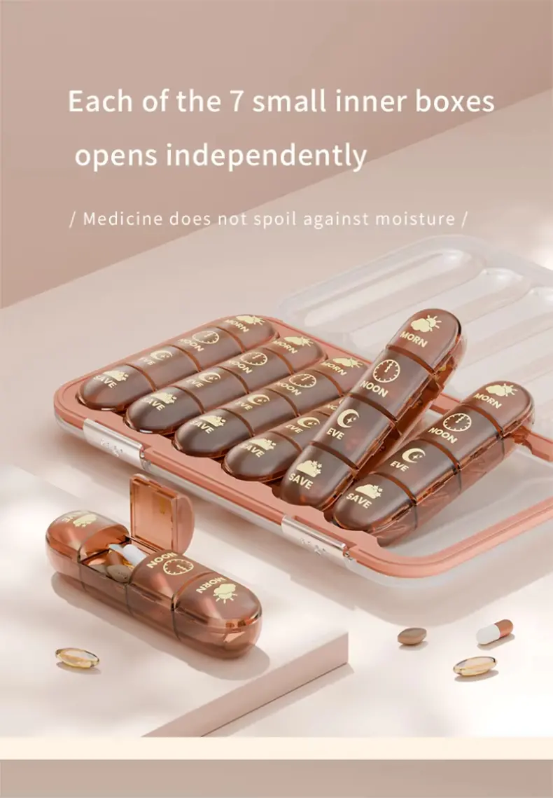 21 28 Compartment Medication Box BS1376J (5)