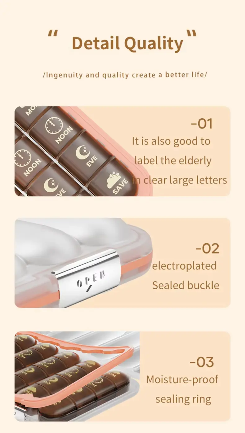 21 28 Compartment Medication Box BS1376J (8)